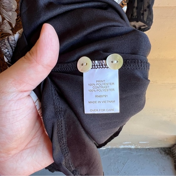 Anthropologie Fig and Flower Boho Shift Dress - Size PXL - Floral Hippie Peasant - Picture 4 of 5